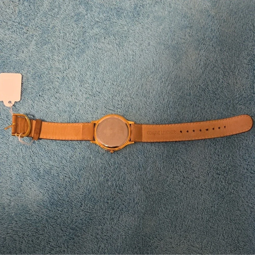 Camrose & Kross Teri Byk Women's Quartz Dress Watch Crystal Bezel Brown Leather